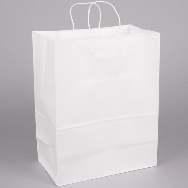 Silver Paper Carrier Bags with Twisted Paper Handles 25 x 18 x 8 Size 