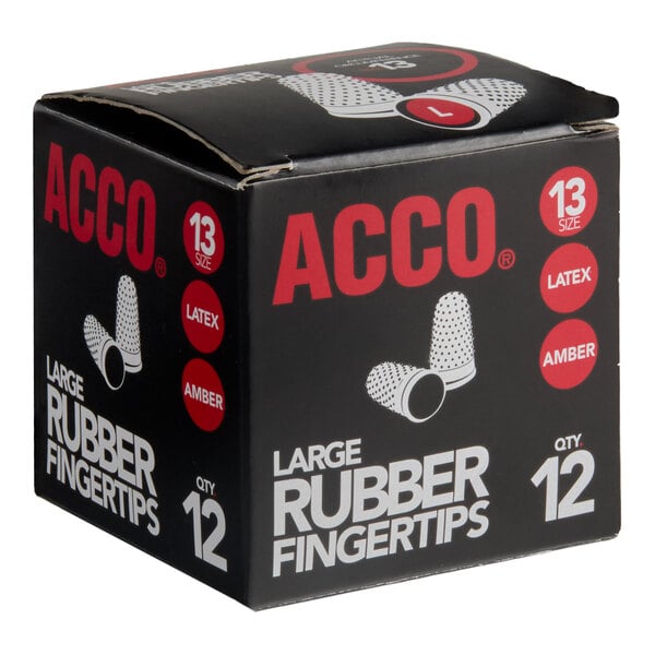 Swingline 54033 Size 13 (Large) Amber Rubber Finger Tip - 12/Pack