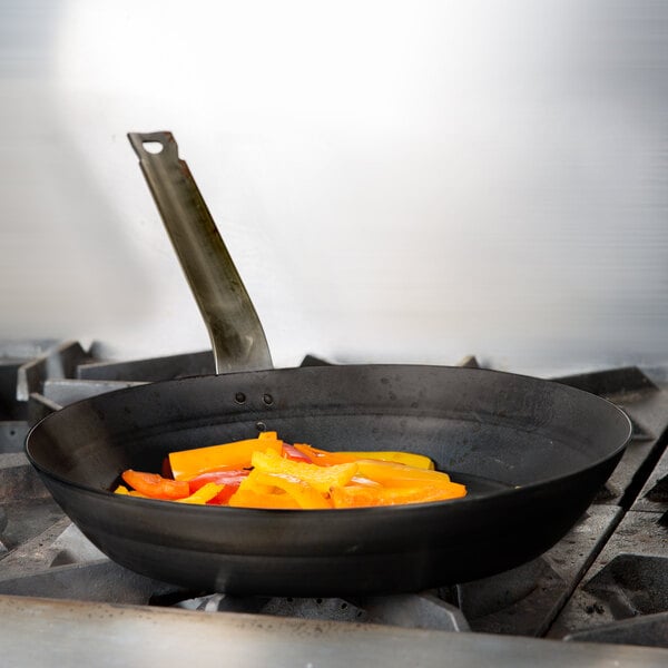 De Buyer Pro French Commercial Carbon Steel Frypan - 12.5 inch