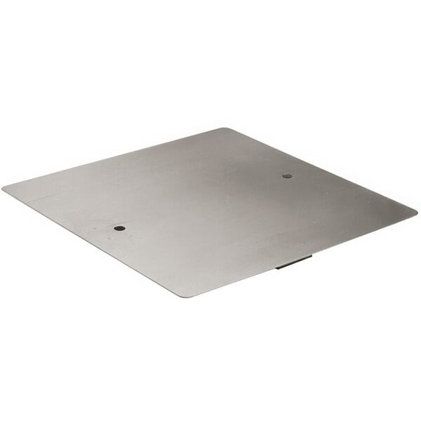 A square metal plate with holes, the Eagle Group 20" x 20" sink bowl cover.