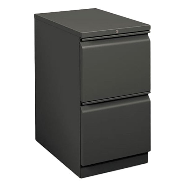HON 33823RS 22-7/8-Inch Efficiencies Mobile Pedestal File with 2 File Drawers Charcoal 