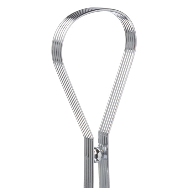 A chrome rack holding three oil and vinegar cruets.