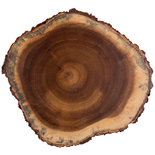 Tablecraft ACARD1212 12&quot; Acacia Wood Round Serving Board