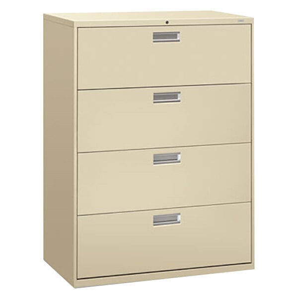 HON 694LL 600 Series Putty FourDrawer Lateral Filing 42" x