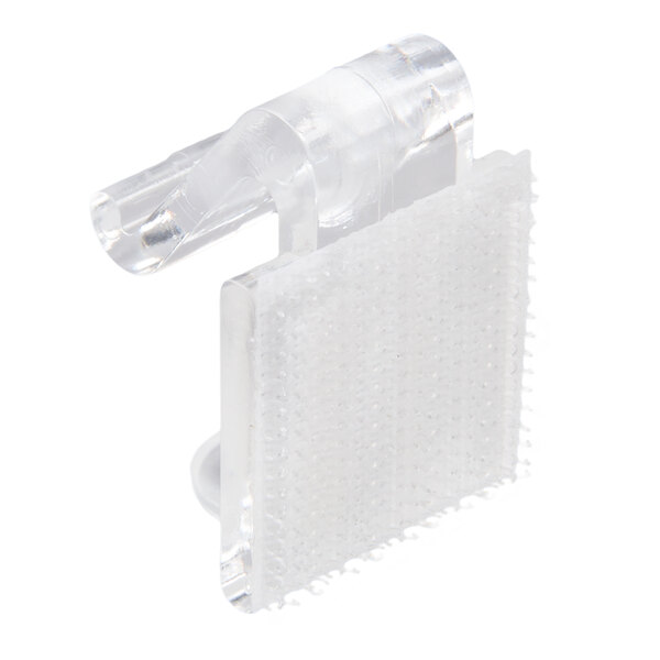 Snap Drape TV Clear Plastic Table Skirt Clip with Hook and Loop Attachment - 100/Bag