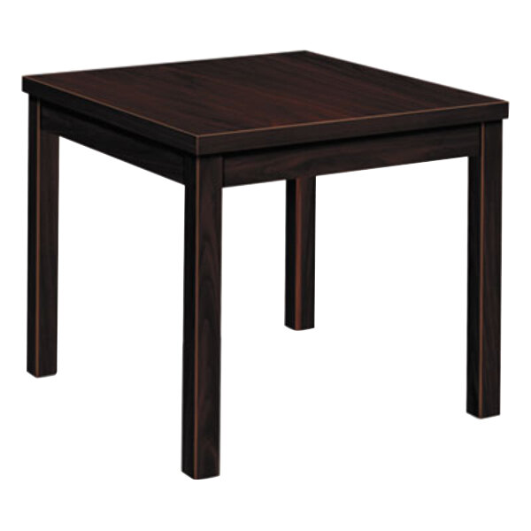 HON 80192NN Occasional 24" x 24" x 20" Mahogany Laminate Square Table