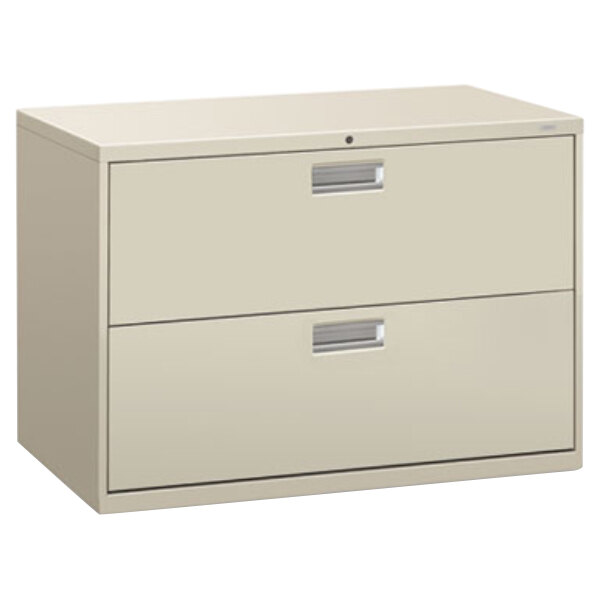 Hon 692lq 600 Series Light Gray Two-drawer Lateral Filing Cabinet - 42 