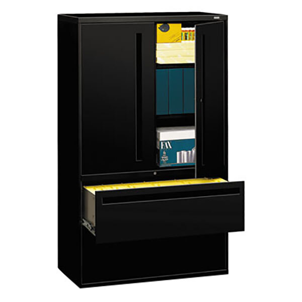 HON 795LSP 700 Series Black Storage Cabinet with Two ...