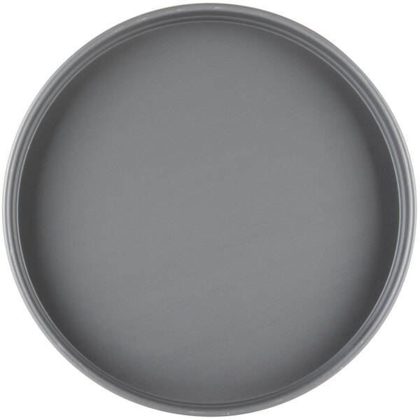 An American Metalcraft hard coat anodized aluminum round cake pan with straight sides.