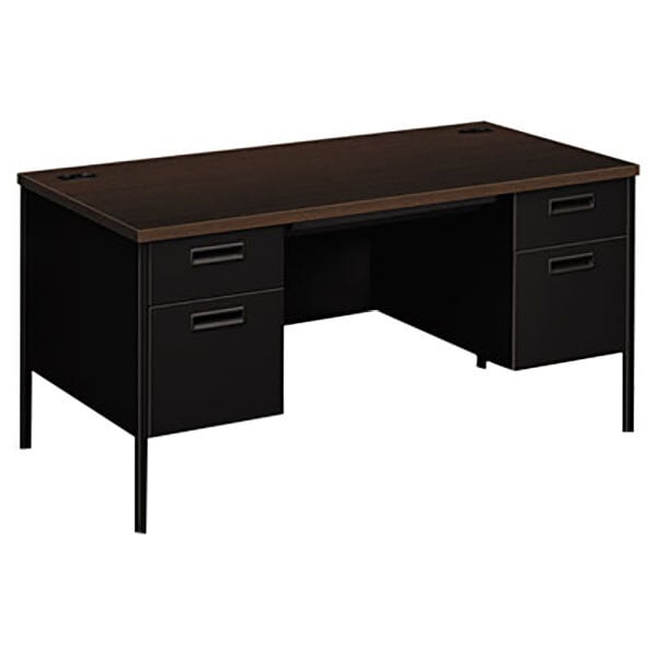 a black and brown desk