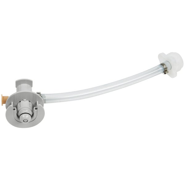 A white machine adapter for Pepsi with a round white handle and tube.