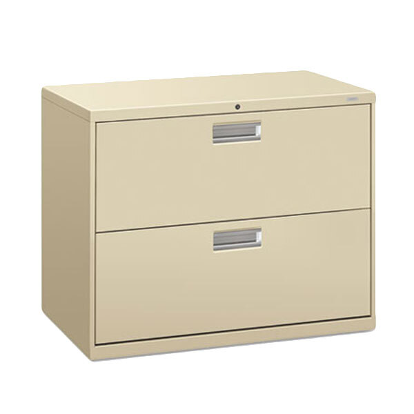 Hon Brigade 600 Series 36 X 19 14 X 28 38 Putty Two Drawer Lateral Filing Cabinet