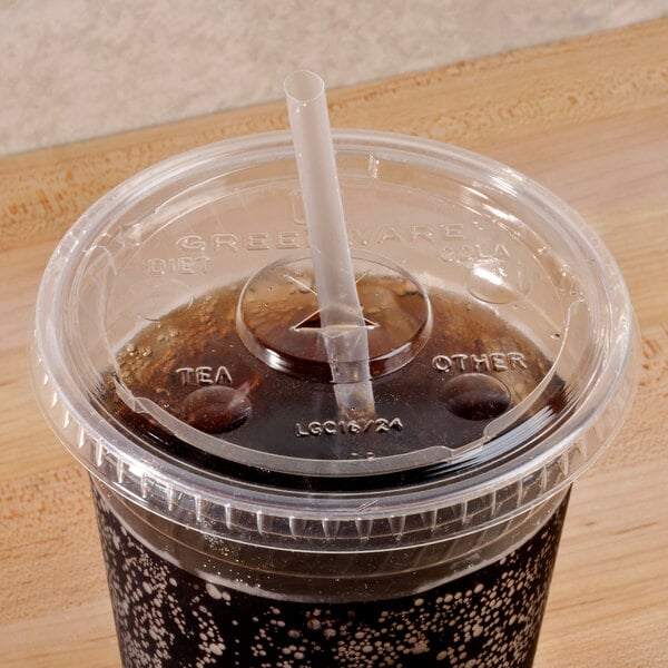 24oz Clear Plastic Tumblers With Lid And Straws Travel Iced Coffee
