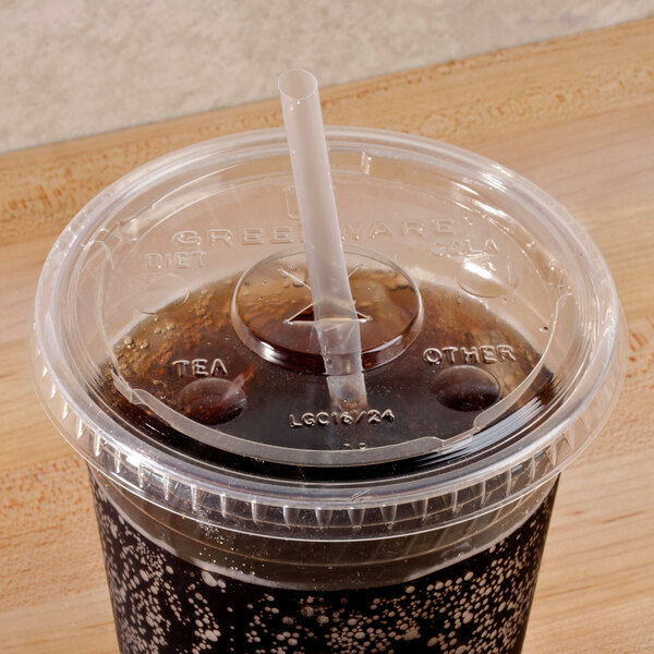 16 oz Disposable Clear Plastic to go Cups with Lids and Straws For Ice  Coffee,Bubble