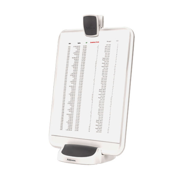 A Fellowes iSpire document lift with a dry erase board on it.