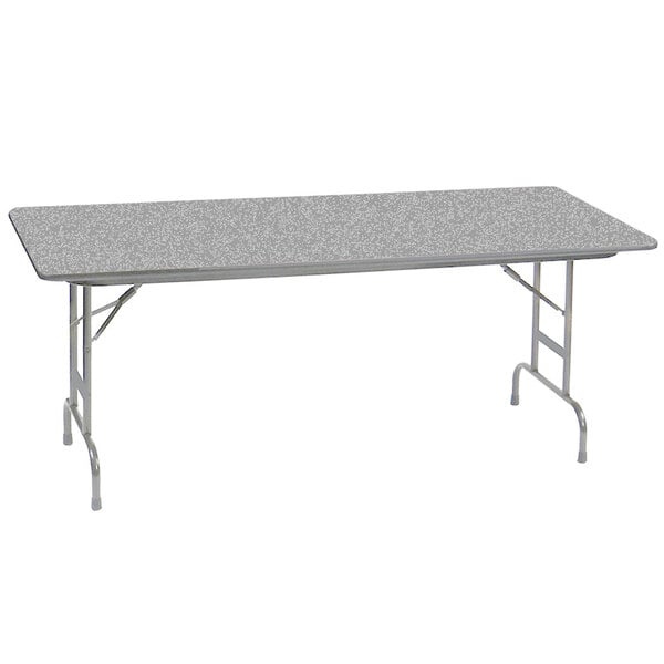 a grey table with legs