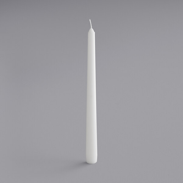 White Unscented Taper Candle