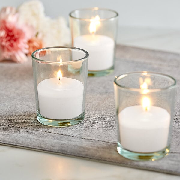 White Glass Votive Candles, Set of 12 + Reviews
