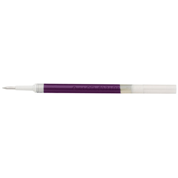 A Pentel EnerGel violet pen refill with a white cap.