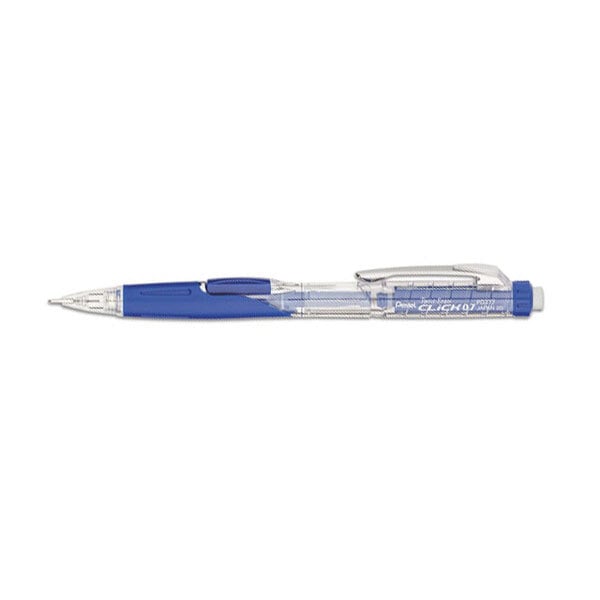 The blue and silver Pentel Twist-Erase CLICK mechanical pencil with HB lead.