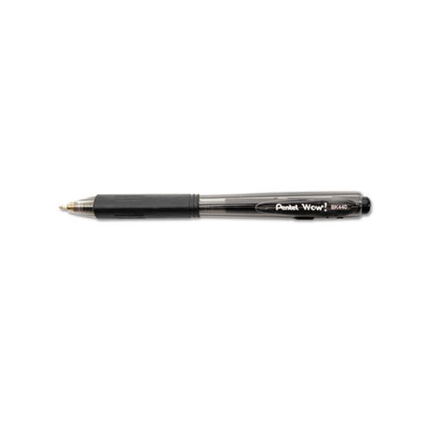 a black pen with a black cap