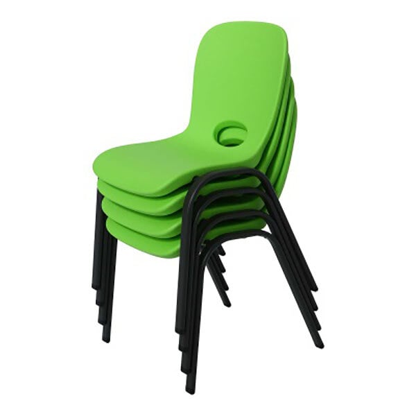 Green 2025 stacking chairs