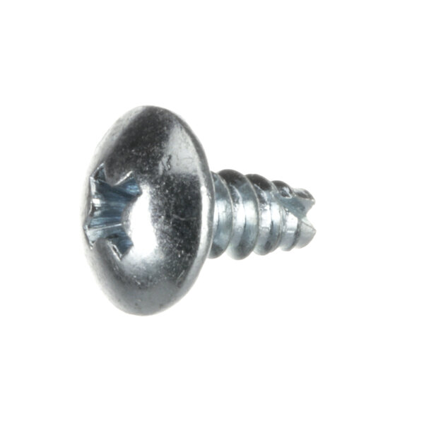 A close-up of an Amana screw with a hole in it.