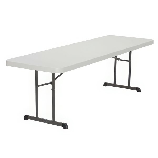 Lifetime 880250 30" x 96" Rectangular Almond Professional-Grade Plastic Folding Table - 18/Pack