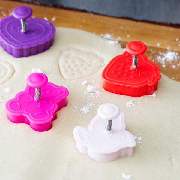 Mini plunger imprint cutters for cookies, pie crust and fondant