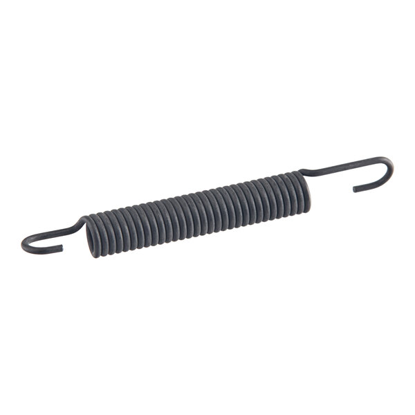 A black metal coil spring.