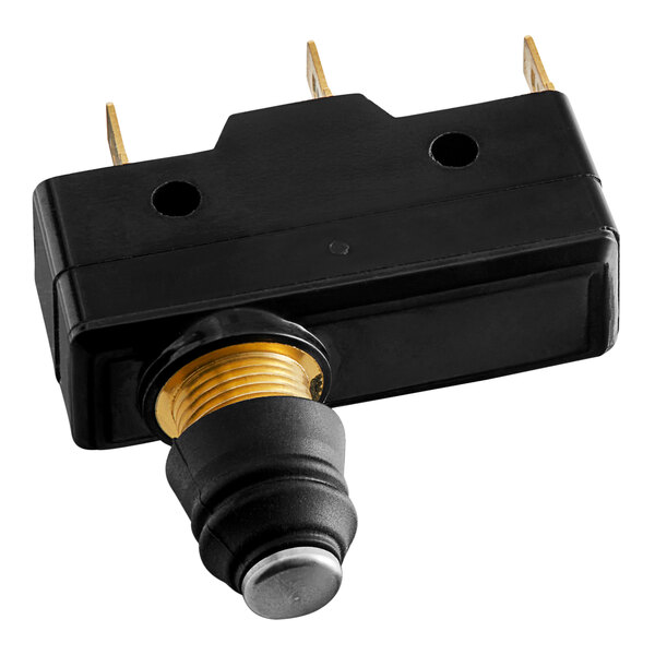 A black and gold Amana Commercial Microwaves switch with a boot.