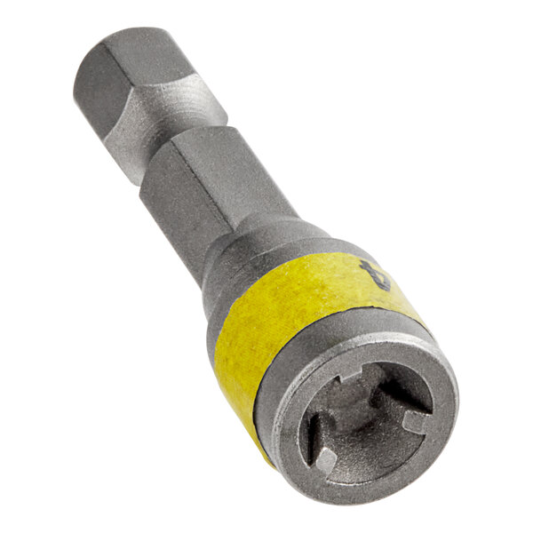 An Amana Y-bit screwdriver with yellow and black stripes.