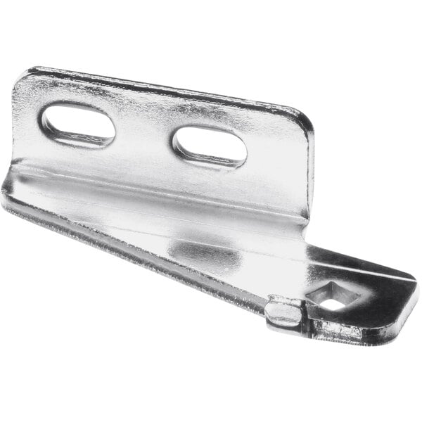 A Traulsen metal hinge bracket with two holes.