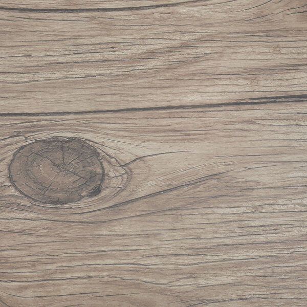 A Thunder Group Sequoia faux wood melamine serving board with a handle on a table.