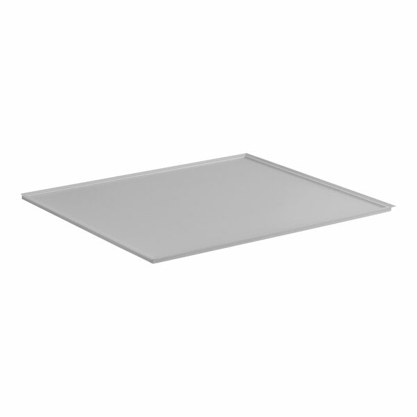 A rectangular ceramic tray with a slightly raised edge.