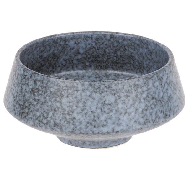 A Biseki stoneware bowl with a speckled surface.