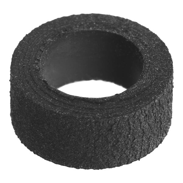 A black rubber seal with a hole in it.