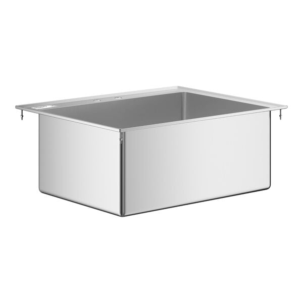 Regency 28" x 20" x 12" 16 Gauge Stainless Steel One Compartment Drop-In Sink