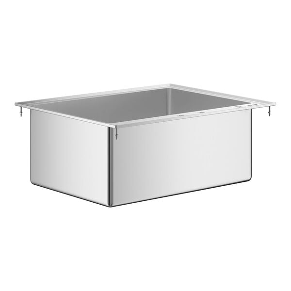 Regency 28" x 20" x 12" 16 Gauge Stainless Steel One Compartment Drop-In Sink