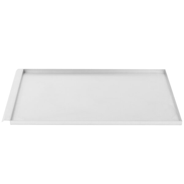 A white rectangular tray with a small opening on top.