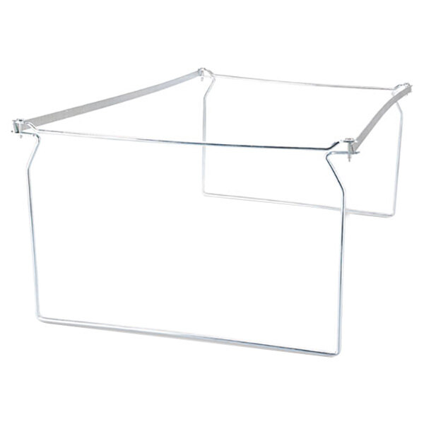 A metal Universal legal hanging file folder frame with a wire rod.