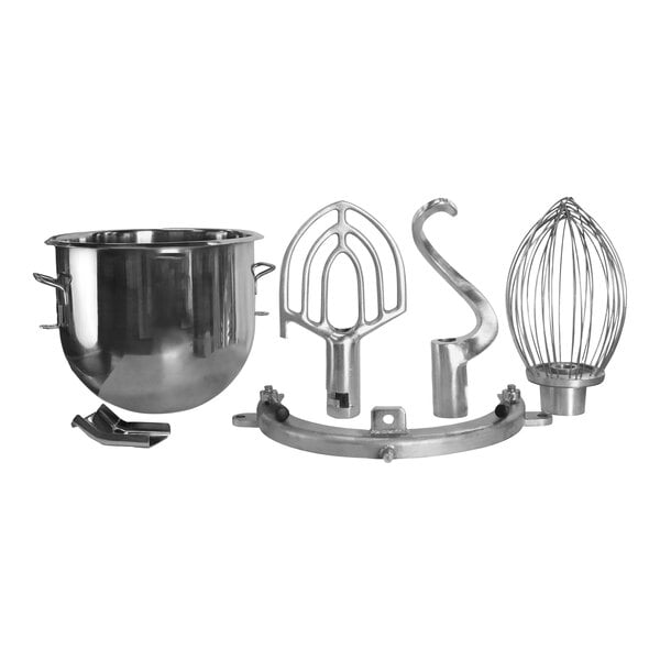 A group of Globe metal attachments including a bowl adapter.