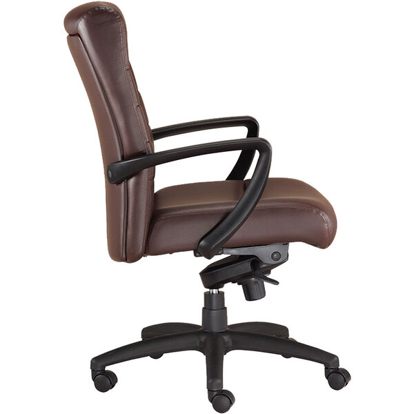 A brown Eurotech office chair with black arms.