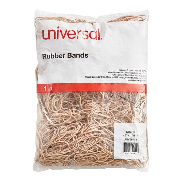 A bag of Universal beige rubber bands.