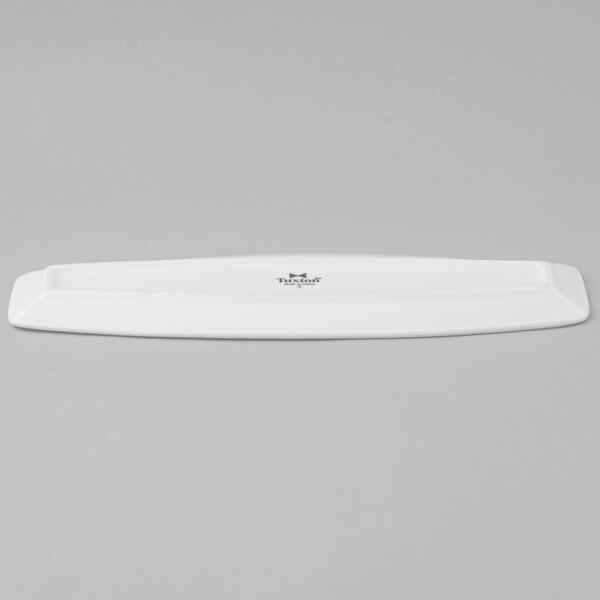 A Tuxton porcelain white rectangular china platter.