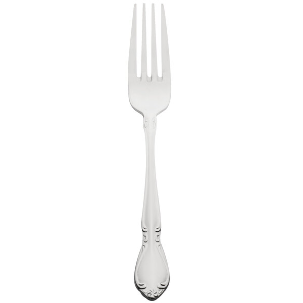 A Bon Chef stainless steel dinner fork with a silver handle.