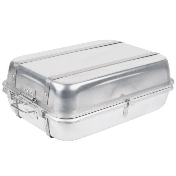Aluminum Roast Pan with Straps and Handles (Top) 24" x 18" x 4 1/2"