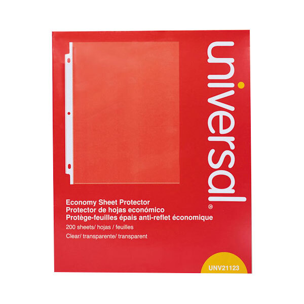 A Universal clear economy sheet protector.