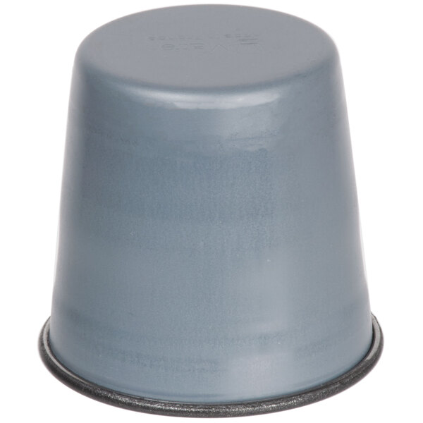 A gray Matfer Bourgeat non-stick rum baba mold with a black rim.