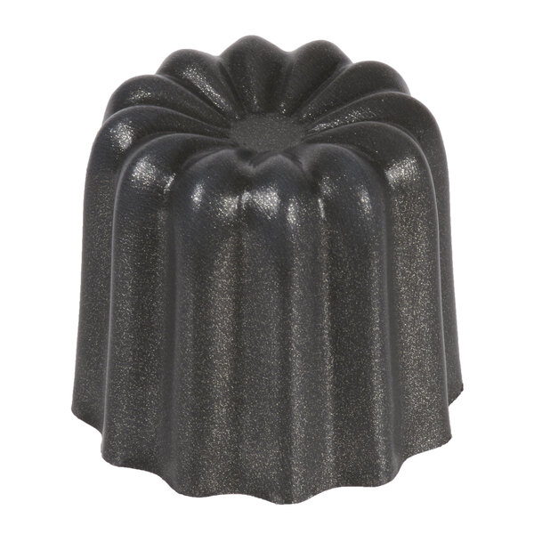 A black aluminum Matfer Bourgeat cannele mold.